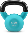 Kettlebell, 5-65 LB Neoprene Coated Cast Iron Kettlebells, Wide Grip Handle & Flat Bottom for Swings, Squats, Deadlifts, Push Ups & Full Body Training at Home Gym - Single & Set