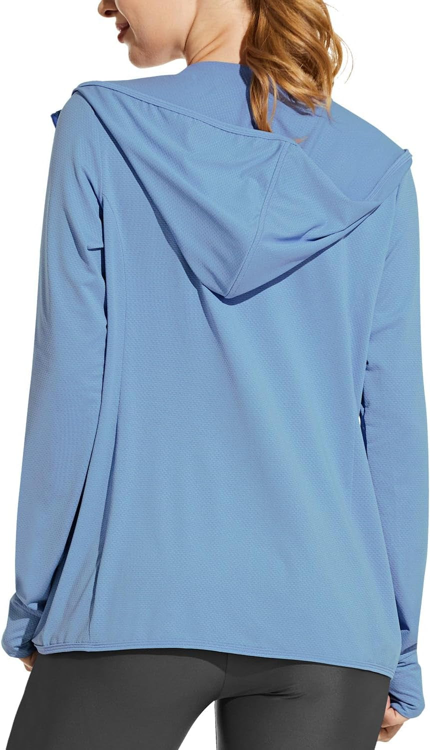 Women's UPF 50+ Sun Protection Hooded Jacket - Cooling Performance Shirt with Pockets for Outdoor Hiking