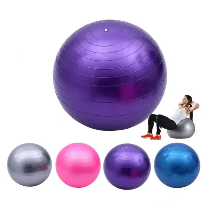 Big Yoga Ball PVC Inflatable Yoga Exercise Ball Thickened Gym Fit Ball Exercise Home Fitness Pilates Sport Balance Ball, 45-85Cm