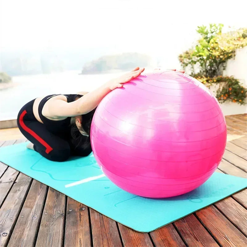 Big Yoga Ball PVC Inflatable Yoga Exercise Ball Thickened Gym Fit Ball Exercise Home Fitness Pilates Sport Balance Ball, 45-85Cm