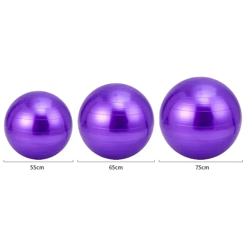 Big Yoga Ball PVC Inflatable Yoga Exercise Ball Thickened Gym Fit Ball Exercise Home Fitness Pilates Sport Balance Ball, 45-85Cm